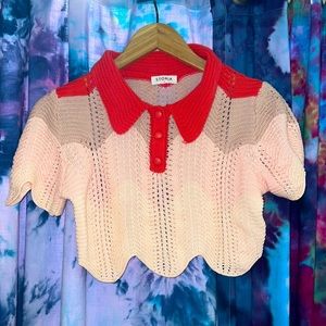NWOT Wave Crochet Top - Storia